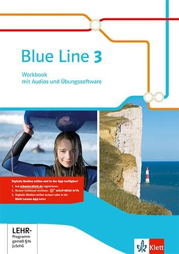 Blue Line 3: Workbook mit Audios und Übungssoftware Klasse 7 (Blue Line. Ausgabe ab 2014)