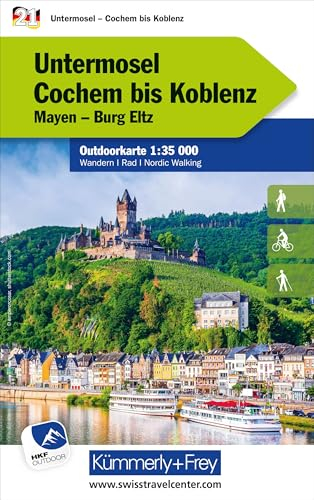 Kümmerly+Frey Outdoorkarte Deutschland 21 Untermosel, Cochem bis Koblenz 1:35.000: Mit Mayen und Burg Eltz. Touren für Wanderer, Biker und mehr! Free Download
