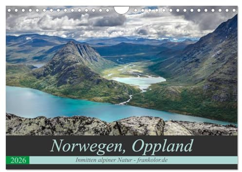 Norwegen, Oppland (Wandkalender 2026 DIN A4 quer), CALVENDO Monatskalender: Auf Wanderschaft In the Middle of Norway (CALVENDO Natur)