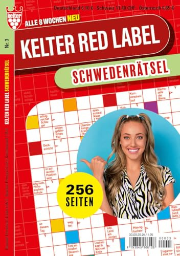Kelter Red Label Schwedenrätsel Nr. 3 VDZ38451, Rätsel aus dem KELTER VERLAG, 256 Seiten in großer Schrift