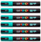 POSCA Uni-Ball PC-5M Lot de 12 balles Vert émeraude
