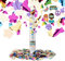 Relaxdays 10021774 Party Popper bunt mit Schmetterlingen, Blumen, Konfetti Kanone für Mottopartys, 40cm Party Shooter, mehrfarbig
