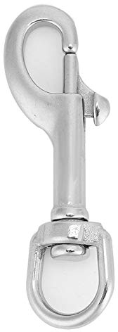 Tbest boltsnap,Edelstahl Bolt Snap Tauchen Haken, Edelstahl Wirbelkarabiner Wirbelauge Schnapphaken Karabiner Haken Kit Scuba Diving Zubehör (75mm-Weiß)