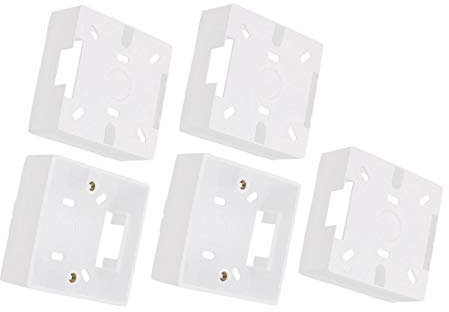 Aexit 5 Pz. 86 x 86 x 40mm Supporto in PVC bianco per scatola a muro ID: 916844