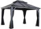 Sojag Pavillon Mykonos 299 cm x 425 cm x 291 cm (L × B × H) Terrassenüberdachung 10 x 14 inkl. Moskitonetz – Farbe: anthrazit
