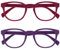 OPULIZE Pop Reading Glasses 2 Pack Fun Round Matt Frame Fuscia Pink Purple Spring Hinges Scratch Resistant Mens Womens RR2-45 +1.50