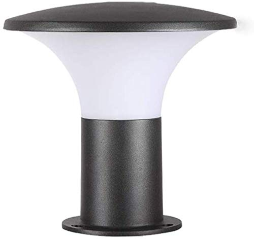 Retro Außen Sockelleuchte Vintage E27 anthrazit Säulelampe Aluminium und Acryl Rasen Terrasse im Freien Gartenleuchte Aussen Wasserdichte IP54 Villa Balkon Pfosten Zaun Wegeleuchte 26.5*13*27cm