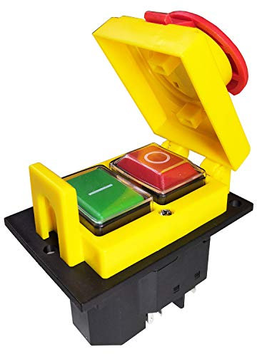 DKLD DZ05 Interrupteur à Bouton-Poussoir Électromagnétique Étanche Commutateur Magnétique Triphasé 400V 10A 7 Broches Avec Couvercle D'arrêt D'urgence