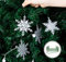 Agoer 36pcs Decorazioni Natale Fiocchi di Neve per Albero di Natale, Ornamenti Natalizi Pendenti Bianco Glitter da Appendere con Corda e Gancio di S, 10 X 10 cm