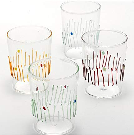 ZAFFERANO Bicchiere Vetro Borosilicato 4 Stagioni – Set 4 Pezzi