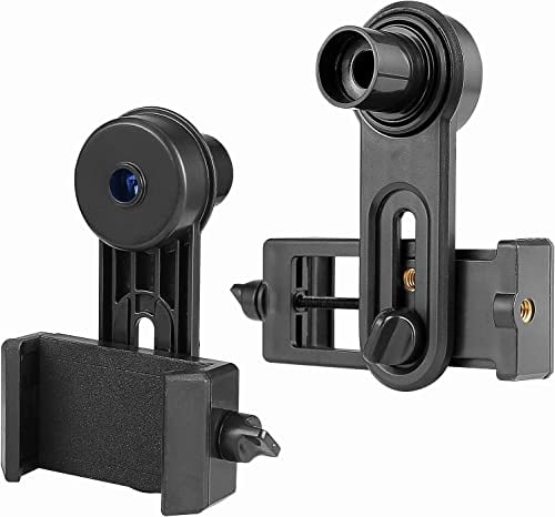 SOLOMARK Adaptador de Lente de microscopio, Adaptador de cámara de teléfono Inteligente de microscopio - para Tubo de Ocular de microscopio de 23,2 mm, Ocular de microscopio WF 16X Incorporado