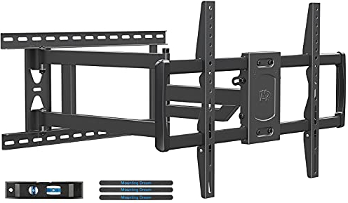 Mounting Dream TV-Wandhalterung mit langem Arm für 37-75 Zoll Fernseher, Eck-TV-Wandhalterung mit 32 Zoll langer Verlängerung, voll bewegliche TV-Halterung, 45.7 cm, 61 cm Nieten MD2285-LA
