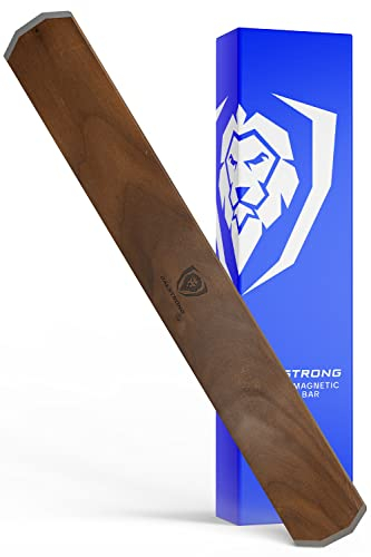 DALSTRONG Magnetic Knife Holder Wall - Premium North American Walnut Wood - Knife Magnetic Strip - Aluminum Frame - 18 x 2.5 - Powerful Magnet Kitchen Bar - Easy Mount - Safely Display Your Knives
