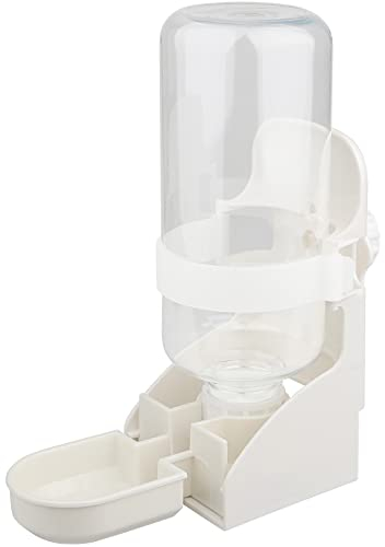 Diyife Distributeur Eau pour Petits Animaux, 500ml Grande Capacité Automatique Distributeur Eau Lapin Abreuvoir Suspendu, pour Hamster, Cochon d'Inde, Lapin, Rat, Chinchilla, Furet, Gerbille - Blanche