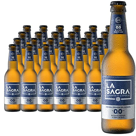 La Sagra 0,0 - Cerveza Lager 0,0% alcohol - Caja de 24 Botellas de 330 ml - Total: 3960 ml