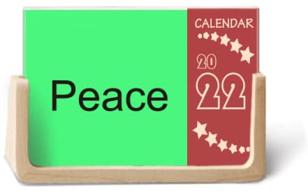 Peace Word Inspirierendes Zitat Sprüche 2022 Tischkalender Planer 12 Monate