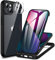 CENHUFO für iPhone 13 Hülle, 360 Grad Schutzhülle mit Eingebautem 9H Panzerglas Displayschutz und Kameraschutz Stoßfest Panzerhülle Bumper Full Cover Outdoor Case Handyhülle für iPhone 13 -Schwarz