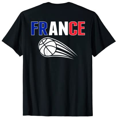 Frankreich Basketball-Fans Trikot – französische Flagge Sportliebhaber T-Shirt
