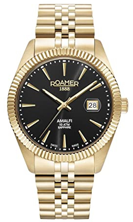 Roamer Herren Uhr Analog Quarz 852833 48 55 20 Amalfi Gents Edelstahl