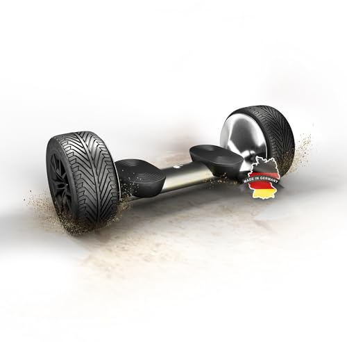 Wheelheels – Alpha Ultra Hoverboard mit 10 Zoll Luftreifen & 6.4Ah Akku – leistungsstarker Balance Scooter bis 25 km/h – mit wasserdichter Aluminium-Karosserie – Limitiertes Sondermodell (Chrome)