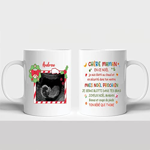 Lalasol Mug Votre Prénom Et Photo De Bébé Personnalisé - Idée Cadeau Pour Future Maman Pour Noël – Tasse Pour Nouvelle Maman – Imprimé en France