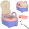 Ikodm Siège de toilette pour bébé, pot pour enfant, type de tiroir Baby Potty, entraîneur de toilette avec poignées, coussin en polyuréthane souple, protection anti-éclaboussures(rose)