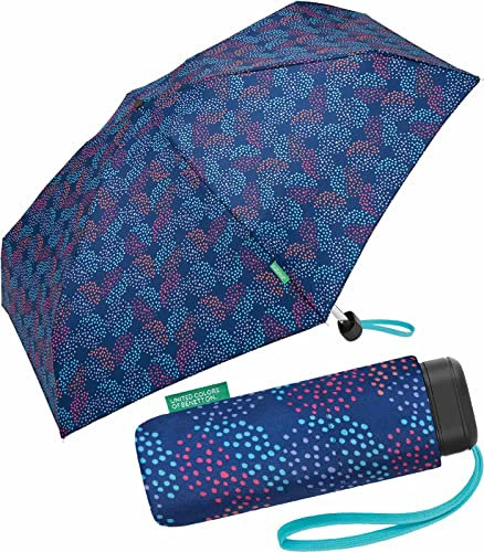 Benetton Taschenschirm Ultra Mini Flat Pop Dots - Bellwether Blue