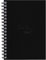 Rhodia 116148C - Rhodia Touch Spiralalbum Watercolor Book, Doppelspirale, feinkörniges Papier aus 100% Baumwolle 300g, DIN A5 Hochformat, 20 Blatt, ideal für Aquarell, Schwarz, 1 Stück