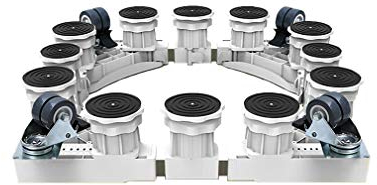 Carrello Porta-asciugatrice Rullo Resistente Rullo per Lavatrice Ruota Universale Regolabile 52-67 cm Base Mobile per fornelli Carrello congelatore Mobile per asciugatrice Aria con