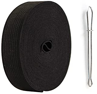 AHPYEUHK Gummiband Nähen 6M Gummiband Breit 20mm Schwarz Hosengummi Breites Gummiband Elastisches Band Elastic Band für DIY Handwerk Nähzubehör