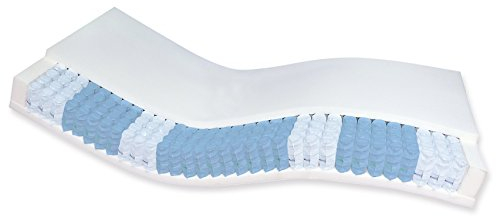 AM Qualitätsmatratzen Hochwertige 7-Zonen Taschenfederkernmatratze 90x190 cm H1-24 cm Premiumhöhe - Tonnentaschenfederkernmatratze 90x190cm - extra weich