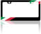 Nummernschild-Rahmen mit italienischer Flagge, lustig, patriotisch, Grün, Weiß, Rot, Auto-Zubehör, Halterung, Edelstahl, Nummernschild für Damen und Herren, 15,2 x 30,5 cm