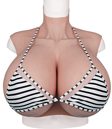 Yuewen Giant Breast K Cup S Cup Z Cup Silicone Breast Plate for Crossdresser Drag Queen (Beige, K Cup Silicone Filler)
