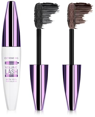 KYDA 5D Wimpern Mascara, Wasserfeste Wimperntusche für Länge und Volumen, bezaubernde Wimpern, nicht verschmierende Wimpern Mascara für Augen Makeup