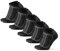 DANISH ENDURANCE Kurze Laufsocken, 3 & 5 Paar Sommer Sportsocken, Schweißableitend, Unisex, für Damen & Herren, Schwarz/Grau 5 Paar, 39-42