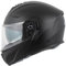 MTR K-4 Evo Klapphelm, als Jethelm & Integralhelm ECE 22.06 Geprüft, Motorradhelm mit Sonnenvisier, Mopedhelm mit Komfort-Innenfutter, Motorradhelm Herren & Damen, Matt Schwarz, L