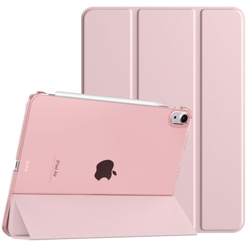 TiMOVO for iPad Air 11 Inch Case (M3/M2-2025/2024), iPad Air 5th Generation 2022/4th Gen 2020 10.9 Inch, Slim Hard Translucent Back Cover, Support Auto Wake/Sleep, Baby Pink