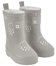 Grass & Air Grey Colour-Changing Kids Wellies, Unisex Childrens Welly Boots for Babies, Toddlers and Children