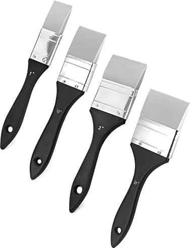 Lot de 4 pinceaux de peinture en silicone pour enlever et déplacer les peintures acryliques