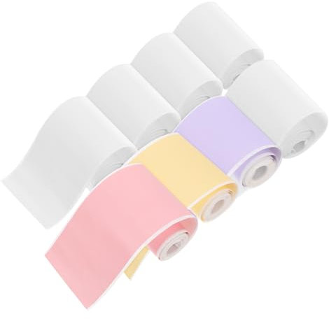 Kleiner Drucker Aufkleber, 8 Rollen Stickerpapier für Etiketten