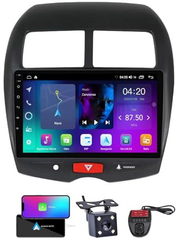 ZZPHKK Android 13 Autoradio für Mitsubishi ASX 1 2010-2016 mit Carplay Android Auto, 9 Zoll Auto Stereo Radio mit Carplay Android Auto Bluetooth 5.0 GPS FM/RDS Radio SWC Rückfahrkamera(A,NF-1)