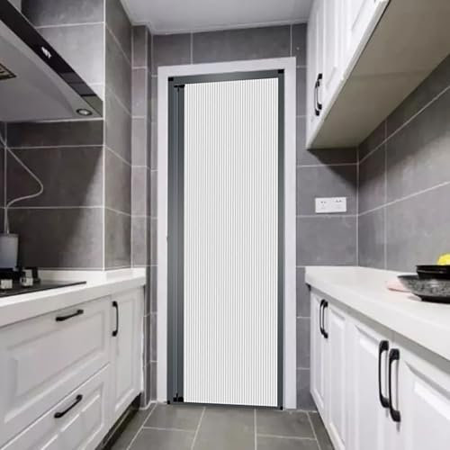 Porte AccordéOn Coulissante Pliante Porte Pliante En Nid D'abeille En Aluminium Avec Quincaillerie, Portes Accordéon Pliantes À Rideau Invisible Pour Camping-cars/salles De Stockage/granges(41x80in(10