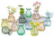 HHewory Kleine Vasen für Tischdeko Esstisch: 12er Vasen Set Kleine Glasvasen Set für Hochzeitsdeko Tisch - Cute Deko Vase Bunt Mini Vasen Blumenvase Glas für Kawaii Deko Wohnzimmer Home