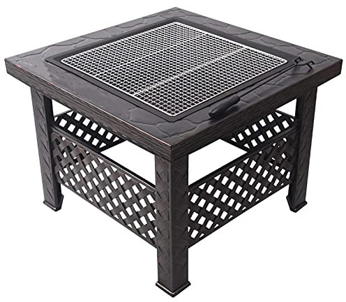 XZHOOQP Gartenterrasse Holzofen Feuerstelle Schale Grill Tisch Terrasse Patio Lawnrd