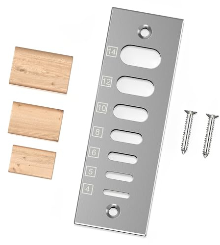 Domino Tenon Trim Plate,Trims Domino 4mm to 14mm Sizes,High-Grade Stainless Steel for Woodworking,Compatible with Domino Joiners,Eliminates Sanding and Razor Blade Use
