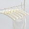 Cocomaya 5 Stück 43cm Elfenbein Kleiderbügel aus Satin, Weiche Seide Aufhänger für T-Shirt Hemd Mantel Kleid Trägertop Brautkleid Pullover mit Drehbar Gold Haken (Elfenbein/Gold Haken,5)