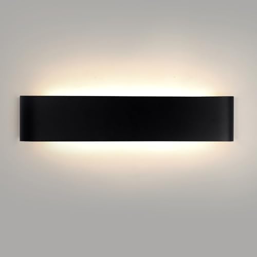 FUPE Moderne LED Wandleuchte Innen, Dimmbar 3 Lichtfarben Warmweiß Kaltweiß Tageslicht, Rechteckige Wandlampe mit Abgerundeten Kanten, Geeignet für Wohnzimmer Schlafzimmer Flur Treppenhaus