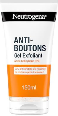 Neutrogena | Gel Exfoliant Anti-Boutons (tube de 150 ml) – Exfoliant pour le visage à l'acide salicylique (2%) – 93% ont constaté une réduction de boutons après 4 semaines*