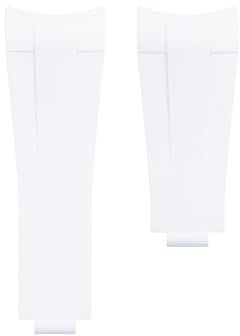 DHPLYO Kompatibel mit FKM-Fluorkautschuk-Armband 21 mm, kompatibel mit Rolex-Armband, kompatibel mit OYSTERPERTUAL Datejust 41 mm Zifferblatt, Air King-Armband mit Schiebeschnalle(White,LENGTH 5060MM_