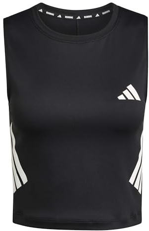 adidas Damen Adi365 Running Climacool Iconic Crop Tank Shirt, Black, S